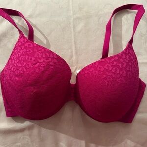 Elegant Hot Pink Lace Bra/ Never worn
